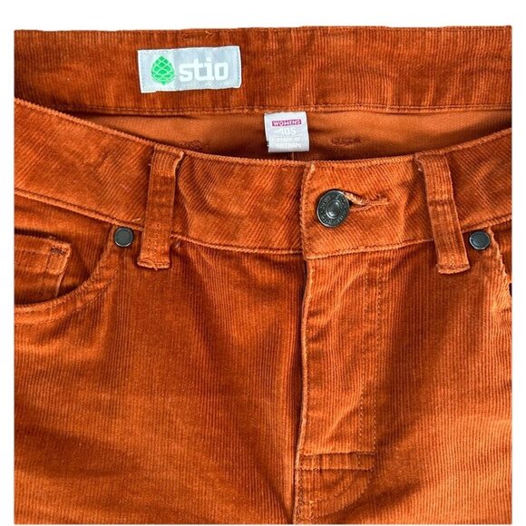 Stio Rivet Cord Canvas Skinny Pants Mustang Brown Stretch Women's Size 10S - Picture 5 of 9